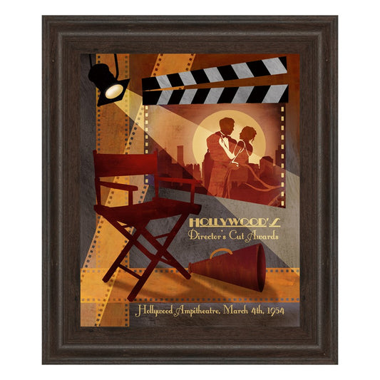 Classy Living Director's Cut Awards 22x26in Wall Art | Contemporary Cinnamon Mocha MDF Frame | Living Room & Media Room Decor | 22 x 26 x 1 in | Model 4698