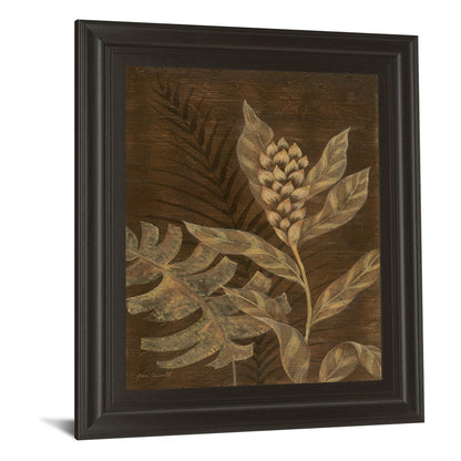 Classy Living Tropical Elegance 22x26in Wall Art | Contemporary Botanical Dark Chocolate MDF Frame | Living Room & Bedroom Decor | 22 x 26 x | Model 4704