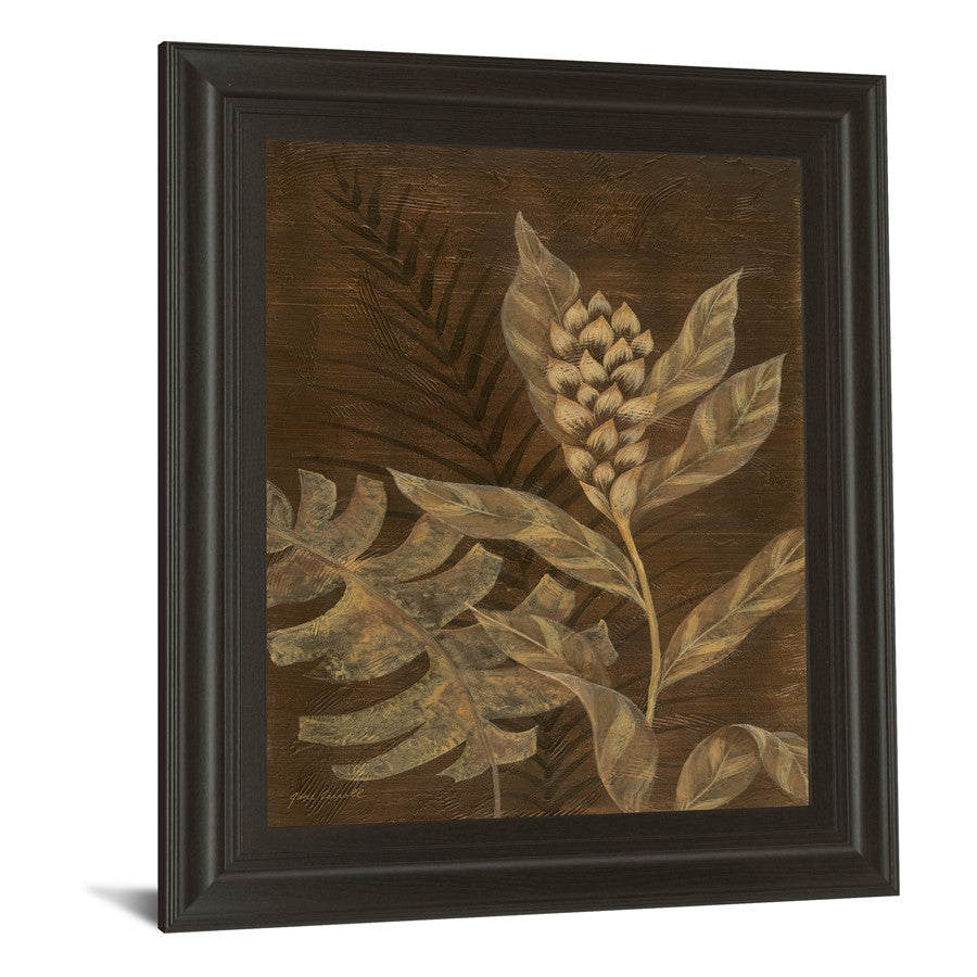 Classy Living Tropical Elegance 22x26in Wall Art | Contemporary Botanical Dark Chocolate MDF Frame | Living Room & Bedroom Decor | 22 x 26 x | Model 4704