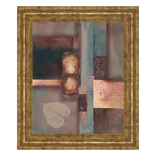Classy Living Autumn Leaf Harmony 22x26in Wall Art | Contemporary Gilded Radiance MDF Frame with Glass | Living Room & Office Decor | 22 x 26 | Model 4717