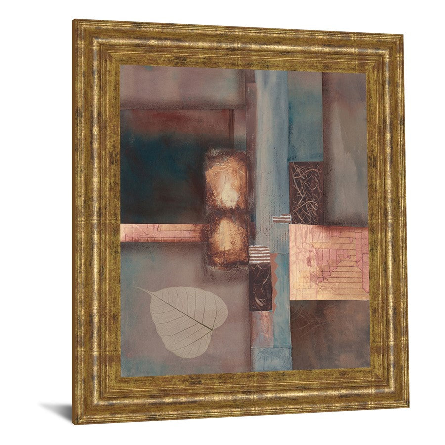 Classy Living Autumn Leaf Harmony 22x26in Wall Art | Contemporary Gilded Radiance MDF Frame with Glass | Living Room & Office Decor | 22 x 26 | Model 4717