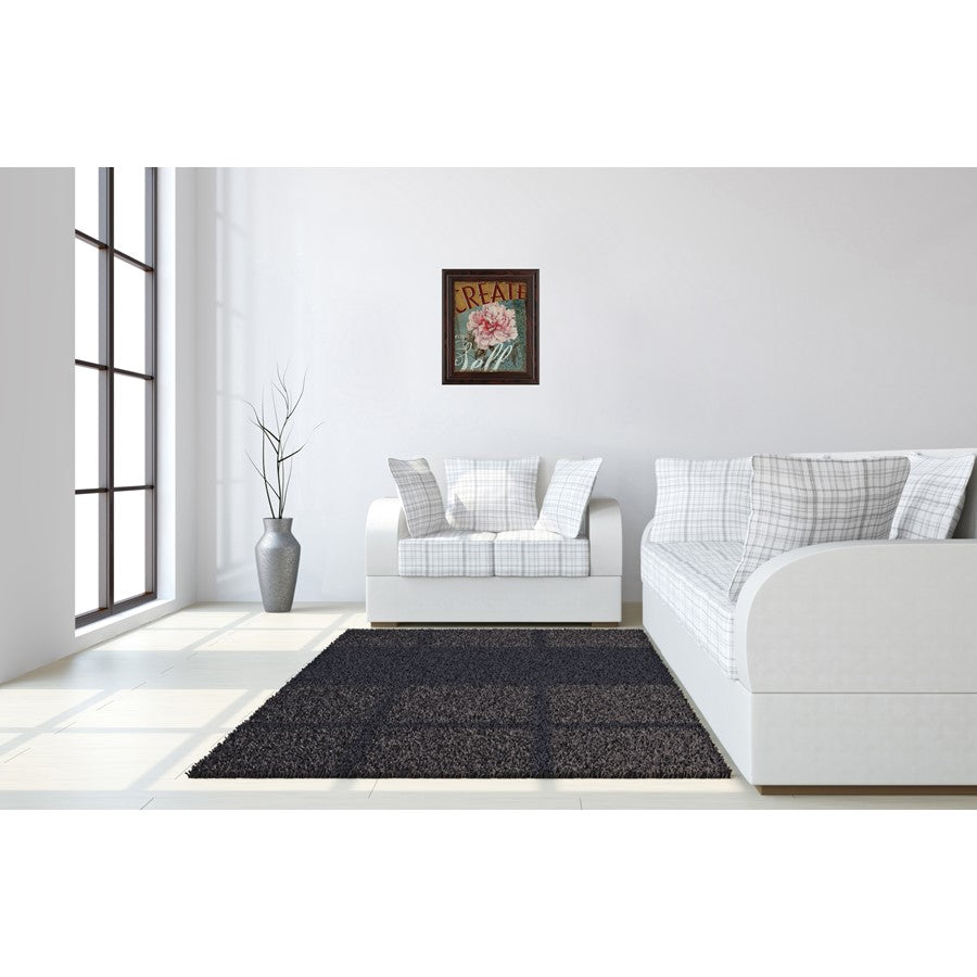 Classy Living Create Yourself 22x26in Wall Art | Antique/Vintage Cinnamon Mocha MDF Frame with Paper Art | Living Room & Bedroom | Model 4729