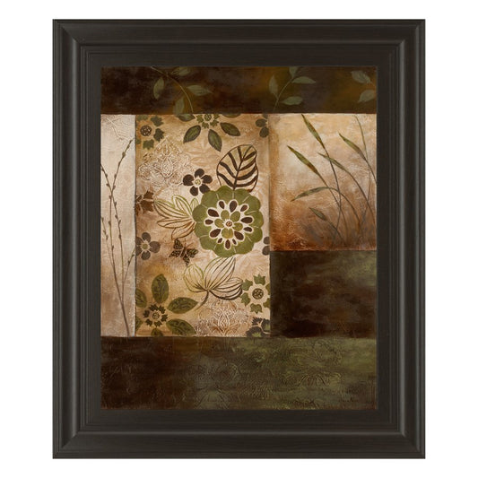 Classy Living Evening Forest I 22x26in Wall Art | Contemporary Multicolor Paper Print on MDF in Dark Chocolate Frame | Living Room & Bedroom | Model 4738