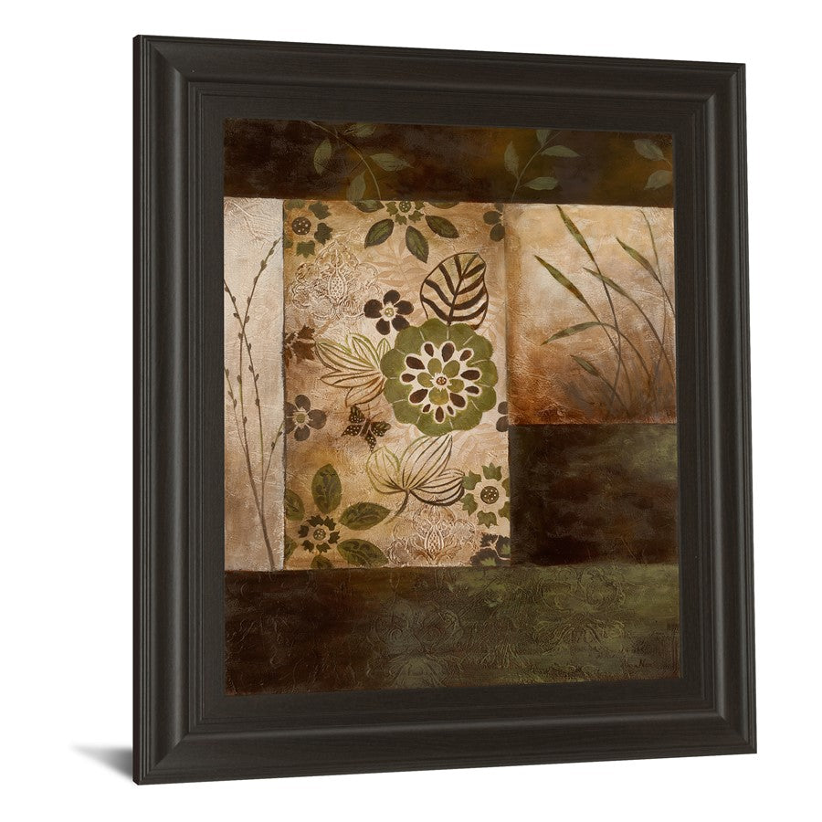 Classy Living Evening Forest I 22x26in Wall Art | Contemporary Multicolor Paper Print on MDF in Dark Chocolate Frame | Living Room & Bedroom | Model 4738