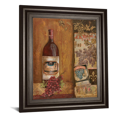 Classy Living Rustic Wine Charm Wall Art 22x26in | Contemporary MDF Frame with Real Glass | Kitchen & Dining Room Decor | 1 x 22 x 26 in | Model 4764