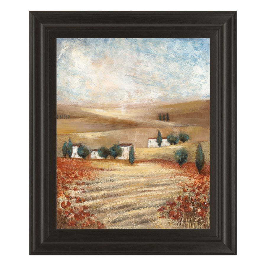 Classy Living Rustic Horizon Wall Art 22x26in | Contemporary Framed Graphic Art in Dark Chocolate MDF Frame | Living Room & Office Decor | 1 | Model 4765