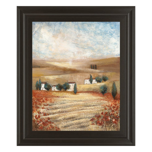Classy Living Rustic Horizon Wall Art 22x26in | Contemporary Framed Graphic Art in Dark Chocolate MDF Frame | Living Room & Office Decor | 1 | Model 4765