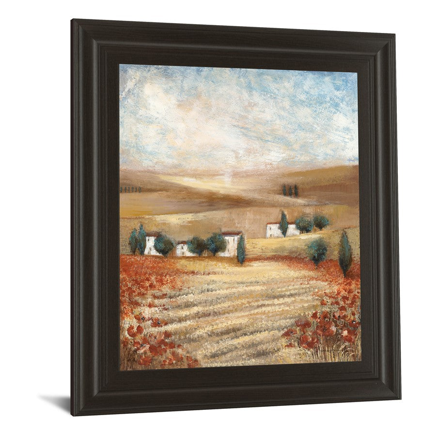 Classy Living Rustic Horizon Wall Art 22x26in | Contemporary Framed Graphic Art in Dark Chocolate MDF Frame | Living Room & Office Decor | 1 | Model 4765