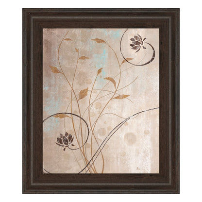 Classy Living Spring Meadow 22x26in Wall Art | Contemporary Botanical Paper Print in Cinnamon Mocha MDF Frame | Living Room & Bedroom Decor | Model 4768