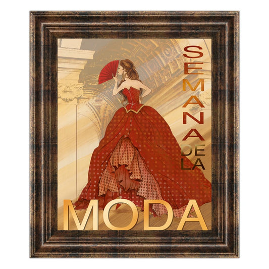 Classy Living Fashion Elegance Wall Art 22x26in | Contemporary Dark Chocolate MDF Frame | Living Room, Bedroom & Office Decor | 1 x 22 x 26 in | Model 4804