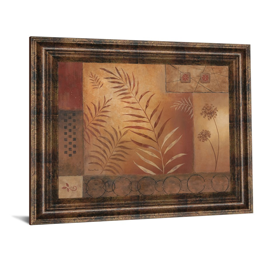 Classy Living Modern Fern II 26x22in Wall Art | Contemporary Botanical Print in Dark Chocolate MDF Frame | Living Room & Office Decor | 1 x | Model 4812