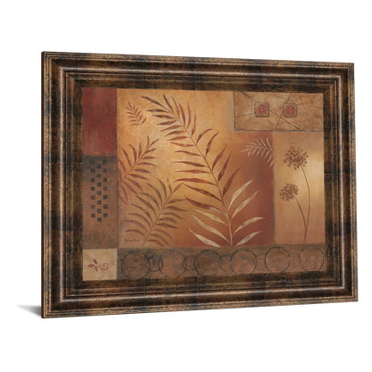 Classy Living Modern Fern II 26x22in Wall Art | Contemporary Botanical Print in Dark Chocolate MDF Frame | Living Room & Office Decor | 1 x | Model 4812