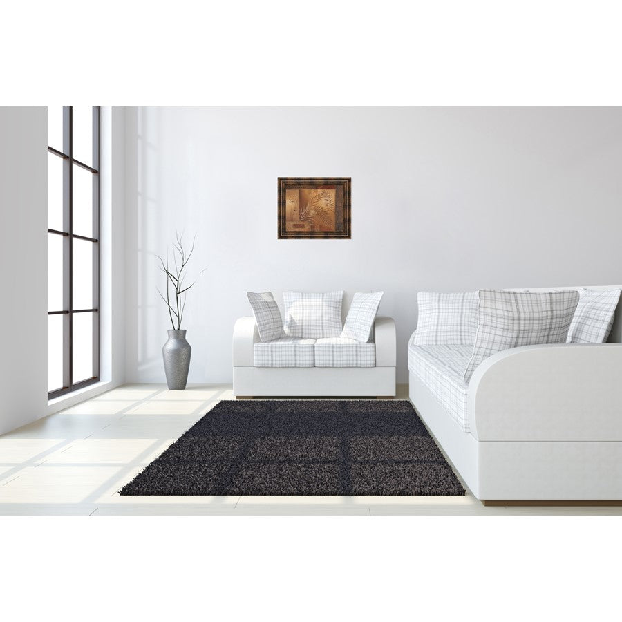 Classy Living Serene Ferns 26x22in Wall Art | Contemporary Dark Chocolate MDF Frame | Living Room & Bedroom Botanical Decor | 26 x 22 x 1 in | Model 4813