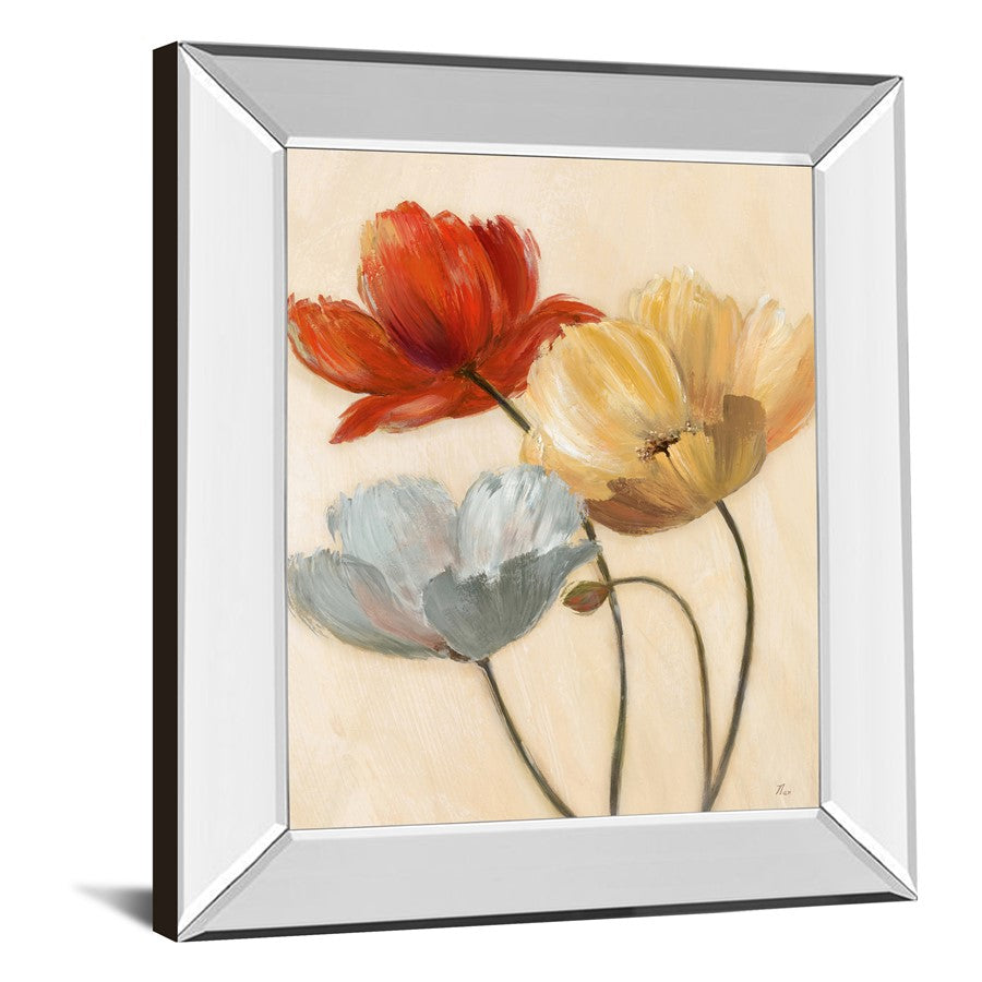 Classy Living Poppy Palette II 22x26in Wall Art | Traditional Multicolor Paper Print in Mirrored Frame | Living Room, Bedroom & Office | Model 4815MF