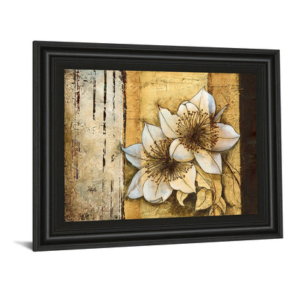 Classy Living Exotic Bloom 26x22in Wall Art | Contemporary Mixed Media with Gold Background | Living Room & Bedroom Decor | 1 x 26 x 22 in | Model 4833