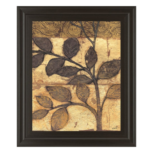 Classy Living Bronzed Branches 22x26in Wall Art | Contemporary Botanical Bronze and Gold on Paper | Living Room & Bedroom Decor | 22 x 26 x 1 | Model 4837