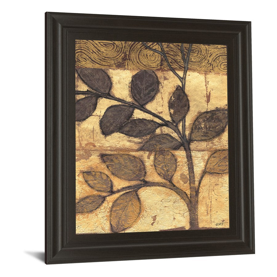 Classy Living Bronzed Branches 22x26in Wall Art | Contemporary Botanical Bronze and Gold on Paper | Living Room & Bedroom Decor | 22 x 26 x 1 | Model 4837