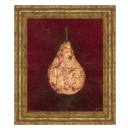 Classy Living Golden Pear Wall Art 22x26in | Contemporary Gilded Radiance MDF Frame | Living Room & Dining Room Decor | 22 x 26 x 1 in | Model 4840
