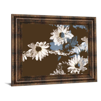 Classy Living Chocolate Bloom II 26x22in Wall Art | Contemporary Botanical Paper Print in Dark Chocolate MDF Frame | Living Room & Bedroom | Model 4842