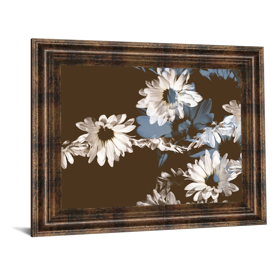 Classy Living Chocolate Bloom II 26x22in Wall Art | Contemporary Botanical Paper Print in Dark Chocolate MDF Frame | Living Room & Bedroom | Model 4842