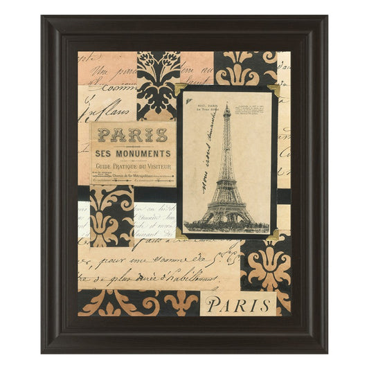 Classy Living Paris Elegance 22x26in Wall Art | Contemporary Dark Chocolate MDF Frame with Glass | Living Room & Office Decor | 22 x 26 x 1 in | Model 4848
