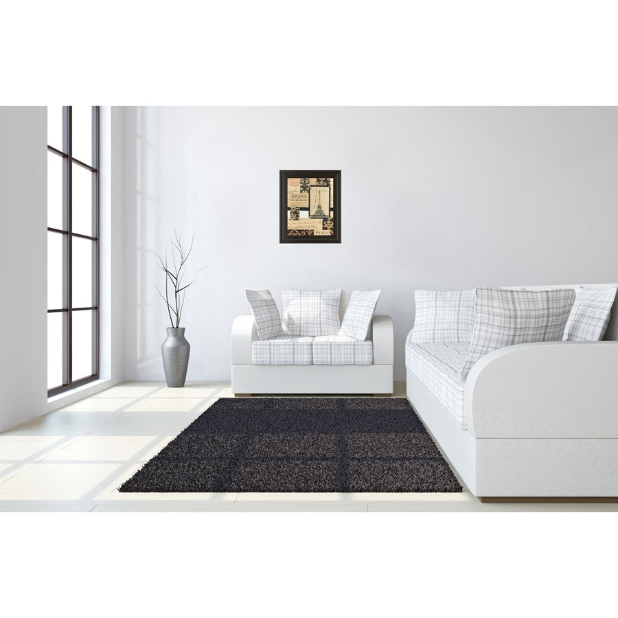 Classy Living Paris Elegance 22x26in Wall Art | Contemporary Dark Chocolate MDF Frame with Glass | Living Room & Office Decor | 22 x 26 x 1 in | Model 4848
