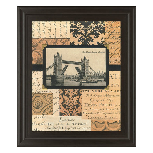 Classy Living Travel Collage II 22x26in Wall Art | Contemporary Multicolor Paper on MDF Frame | Living Room & Office Decor | 1 x 22 x 26 in | Model 4849