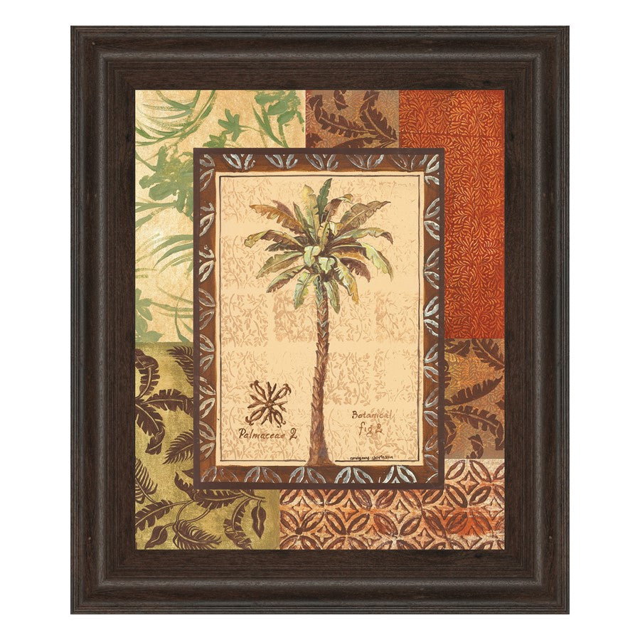 Classy Living Palmaceae II 22x26in Wall Art | Contemporary Botanical Print Cinnamon Mocha Frame | Living Room & Office Decor | 22 x 26 x 1 in | Model 4854