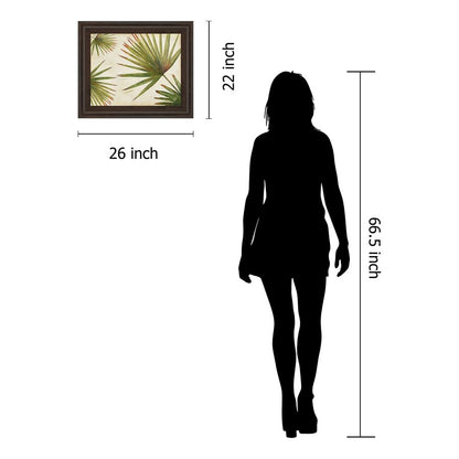 Classy Living Palm Breeze 26x22in Wall Art | Contemporary Botanical Mixed Media Paper | Living Room & Office Decor | 1 x 26 x 22 in | Model 4871