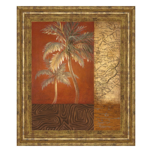 Classy Living Voyage Palm 22x26in Wall Art | Contemporary Gilded Radiance Frame with Palm Tree Graphic | Living Room & Office Decor | 1 x 22 | Model 4878