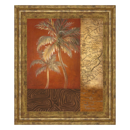 Classy Living Voyage Palm 22x26in Wall Art | Contemporary Gilded Radiance Frame with Palm Tree Graphic | Living Room & Office Decor | 1 x 22 | Model 4878