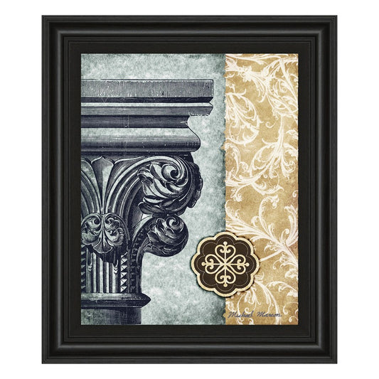 Classy Living Classic Pillar Motif Wall Art 22x26in | Contemporary Midnight Aura MDF Frame and Paper Art | Living Room & Office Decor | 1 x | Model 4882