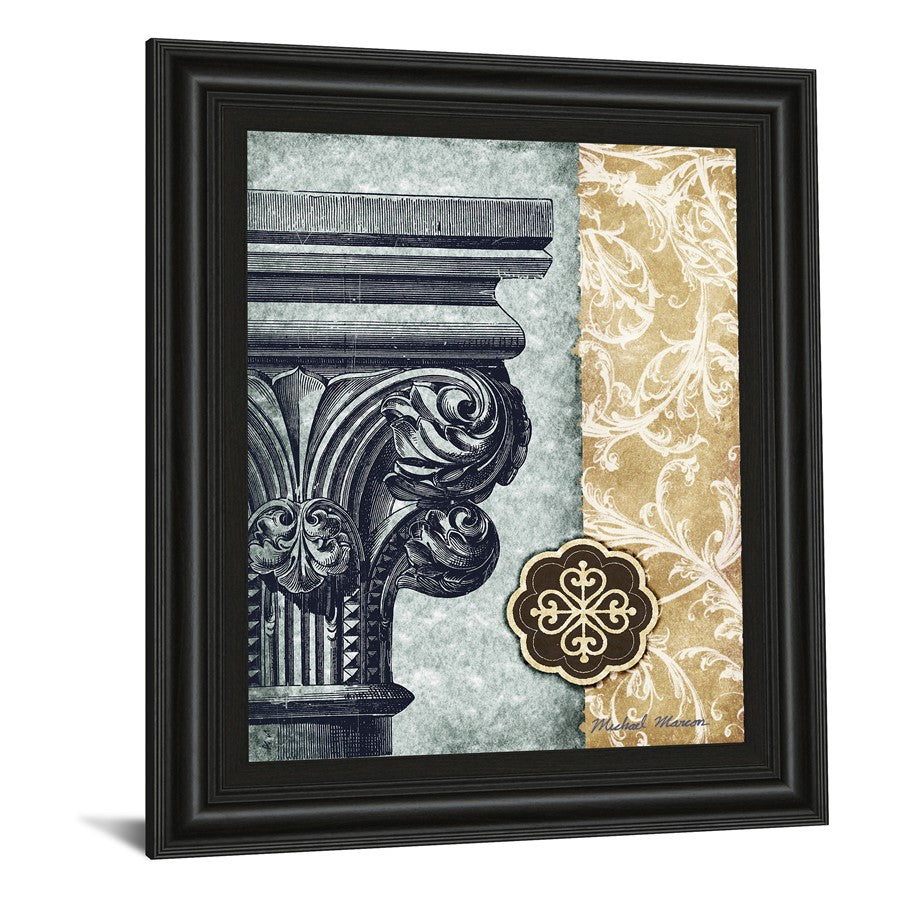 Classy Living Classic Pillar Motif Wall Art 22x26in | Contemporary Midnight Aura MDF Frame and Paper Art | Living Room & Office Decor | 1 x | Model 4882