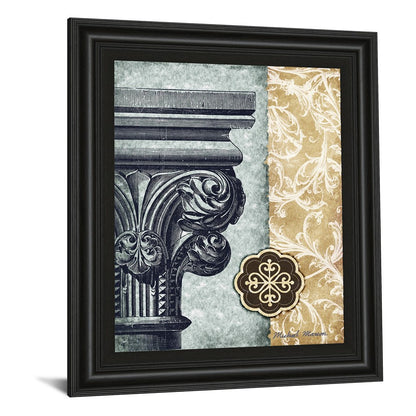 Classy Living Classic Pillar Motif Wall Art 22x26in | Contemporary Midnight Aura MDF Frame and Paper Art | Living Room & Office Decor | 1 x | Model 4882