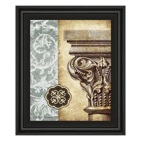 Classy Living Romanesque Elegance Wall Art 22x26in | Contemporary Midnight Aura MDF Frame & Paper Print | Living Room & Office Decor | 1 x 22 | Model 4883