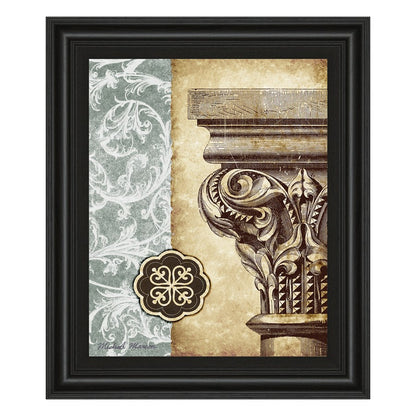 Classy Living Romanesque Elegance Wall Art 22x26in | Contemporary Midnight Aura MDF Frame & Paper Print | Living Room & Office Decor | 1 x 22 | Model 4883