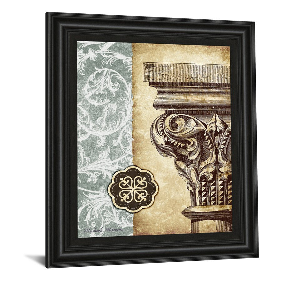 Classy Living Romanesque Elegance Wall Art 22x26in | Contemporary Midnight Aura MDF Frame & Paper Print | Living Room & Office Decor | 1 x 22 | Model 4883