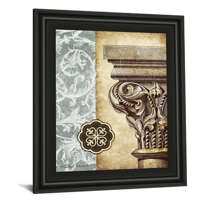 Classy Living Romanesque Elegance Wall Art 22x26in | Contemporary Midnight Aura MDF Frame & Paper Print | Living Room & Office Decor | 1 x 22 | Model 4883