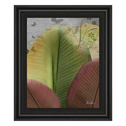 Classy Living Butterfly Palm 22x26in Wall Art | Contemporary Botanical Print in Midnight Aura MDF Frame | Living Room & Bedroom Decor | 1 x | Model 4895