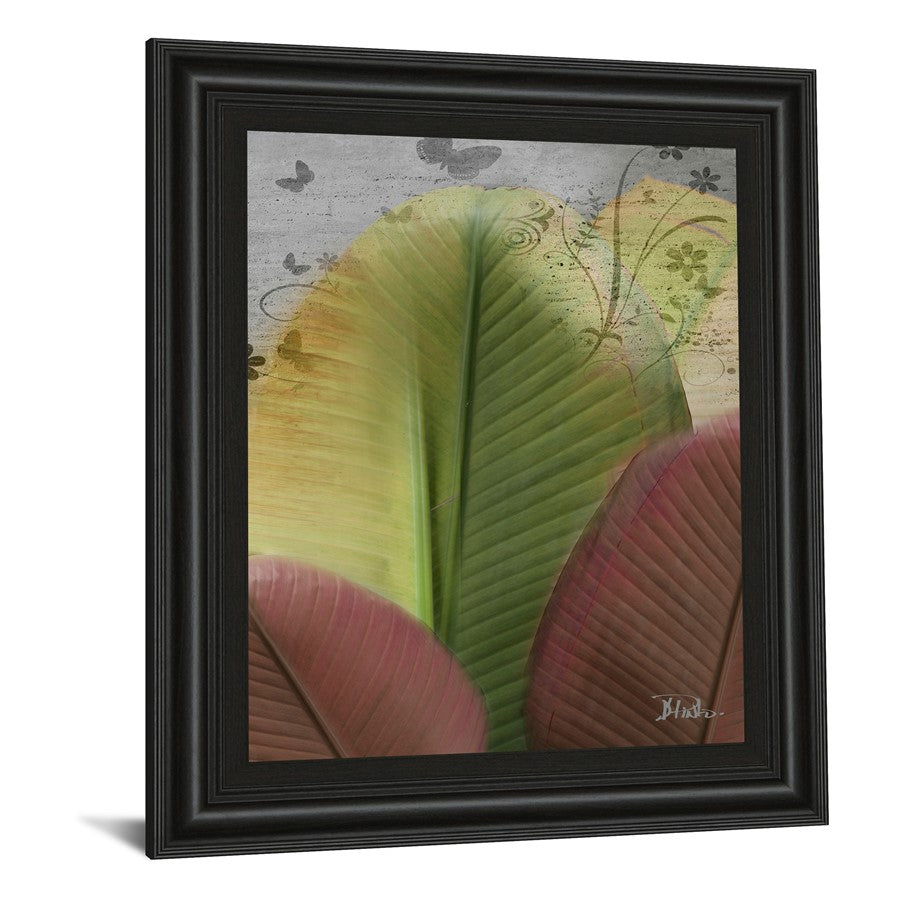 Classy Living Butterfly Palm 22x26in Wall Art | Contemporary Botanical Print in Midnight Aura MDF Frame | Living Room & Bedroom Decor | 1 x | Model 4895
