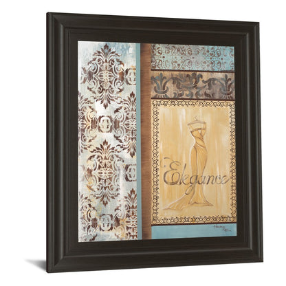 Classy Living Elegance Gown 22x26in Wall Art | Contemporary Dark Chocolate MDF Frame with Real Glass | Living Room & Bedroom Decor | 22 x 26 | Model 4897
