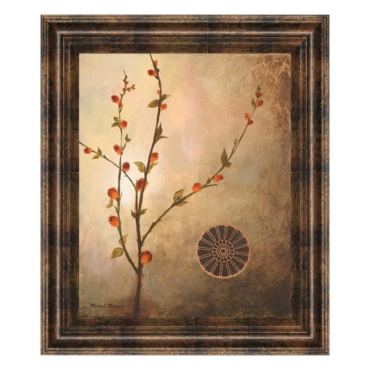Classy Living Autumn Bloom Wall Art 22x26in | Contemporary Dark Chocolate MDF Frame with Multicolor Paper Art | Living Room & Bedroom Decor | Model 4903
