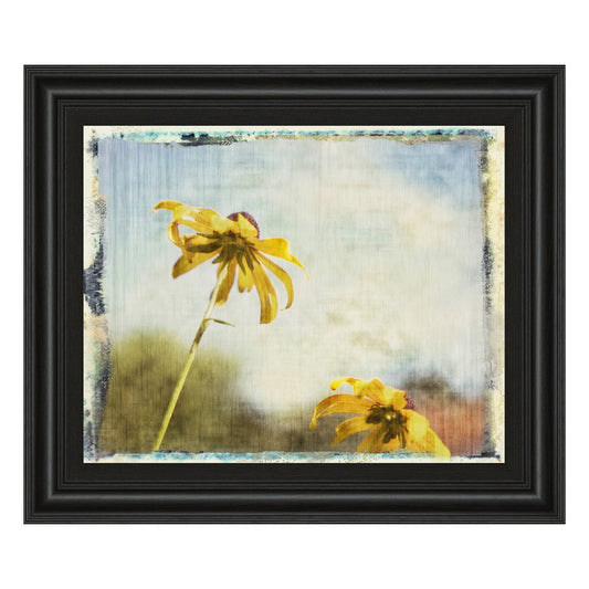 Classy Living Blackeyed Susan II 26x22in Wall Art | Contemporary Botanical Print with Midnight Aura Frame | Living Room & Bedroom Decor | 26 | Model 4921