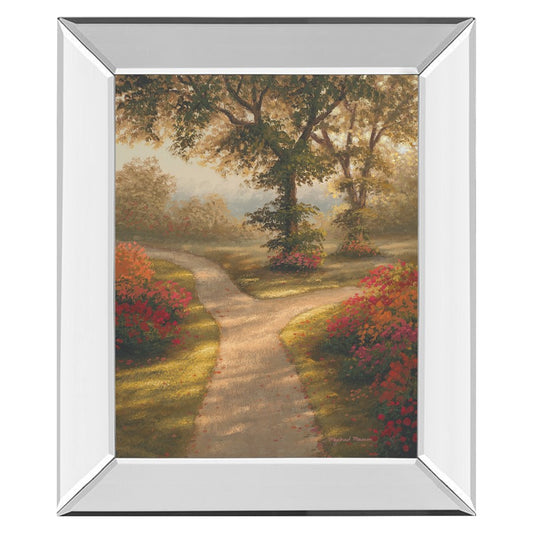 Classy Living Garden Pathway Wall Art 22x26in | Transitional Mirrored Frame | Living Room & Bedroom Decor | 22 x 26 x 3 in | Model 4945MF