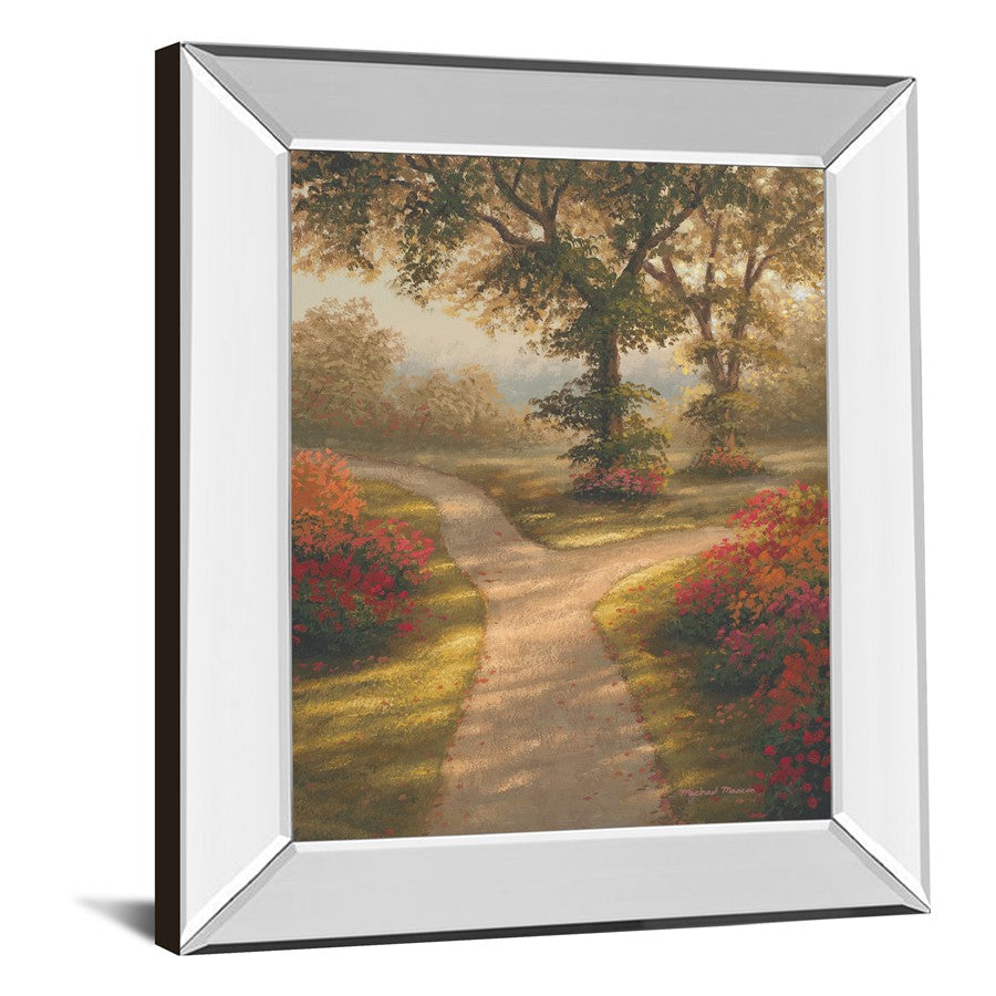 Classy Living Garden Pathway Wall Art 22x26in | Transitional Mirrored Frame | Living Room & Bedroom Decor | 22 x 26 x 3 in | Model 4945MF