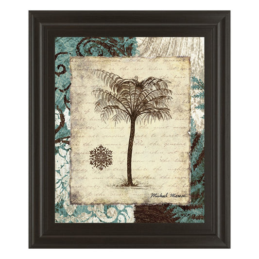 Classy Living Secret Fern IV 22x26in Wall Art | Contemporary Botanical Paper Print in Dark Chocolate MDF Frame | Living Room & Office Decor | Model 4951