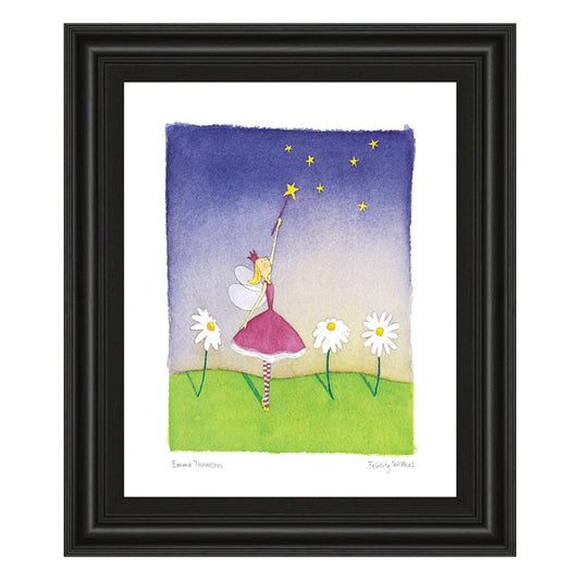 Classy Living Starry Wish Wall Art 22x26in | Contemporary Midnight Aura MDF Frame | Nursery & Playroom Decor | 1 x 22 x 26 in | Model 4964