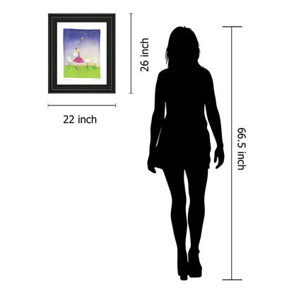 Classy Living Starry Wish Wall Art 22x26in | Contemporary Midnight Aura MDF Frame | Nursery & Playroom Decor | 1 x 22 x 26 in | Model 4964