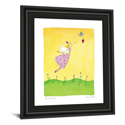 Classy Living Felicity Wishes II 22x26in Wall Art | Contemporary Black MDF Frame, Paper Print with Glass | Nursery & Playroom Decor | 22 x 26 | Model 4967