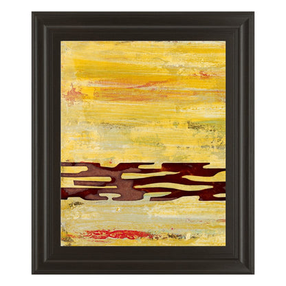 Classy Living Tire Mark I Wall Art 22x26in | Contemporary Abstract on Paper in Dark Chocolate MDF Frame | Living Room & Office Decor | 1 x 22 | Model 4992